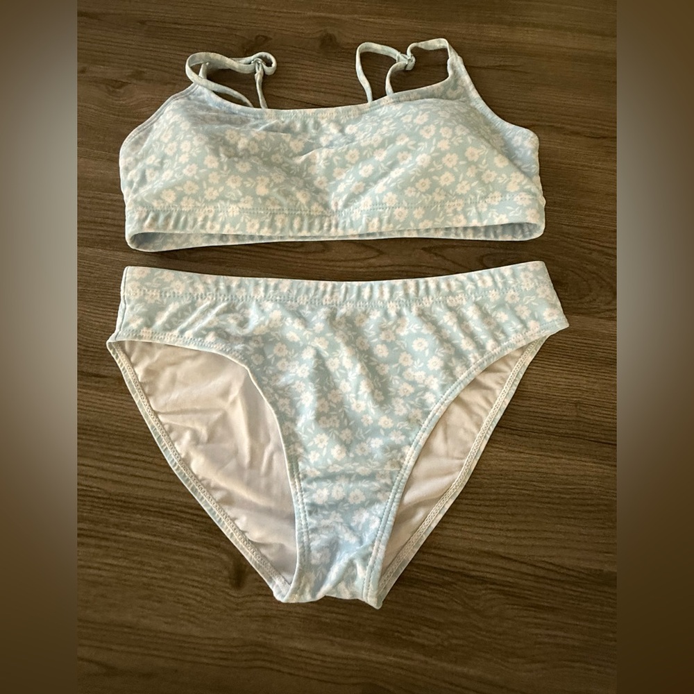 Blue Floral Bikini Set